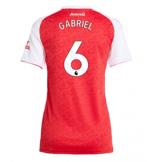 Arsenal Gabriel Magalhaes #6 Hjemmedrakt Dame 2025-26 Korte ermer Arsenal Gabriel Magalhaes #6 Hjemmedrakt Dame 2025-26 Korte ermer
